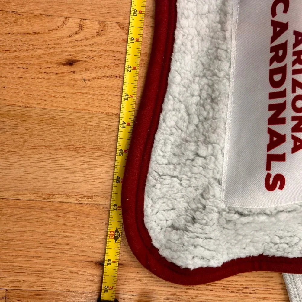 Arizona Cardinals Northwest Sherpa Throw Blanket NFL White Red Fleece Plush
